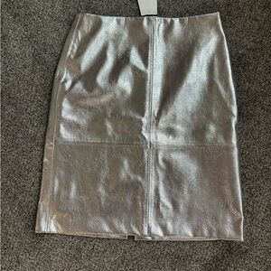H&M Silver Pencil Skirt - Metallic - New with tags, Size 8